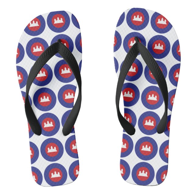 Cambodian Roundel Flip Flops (Fußbett)