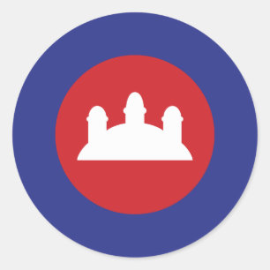 Cambodian Roundel Runder Aufkleber