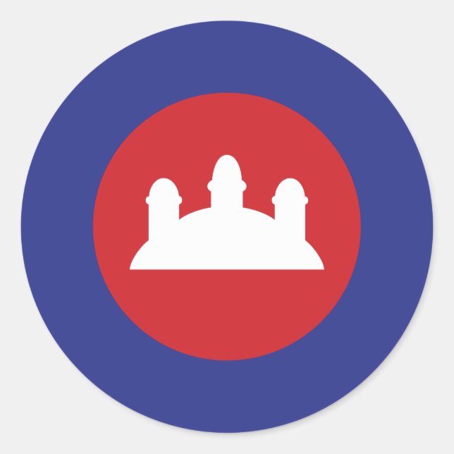 Cambodian Roundel Runder Aufkleber (Vorderseite)