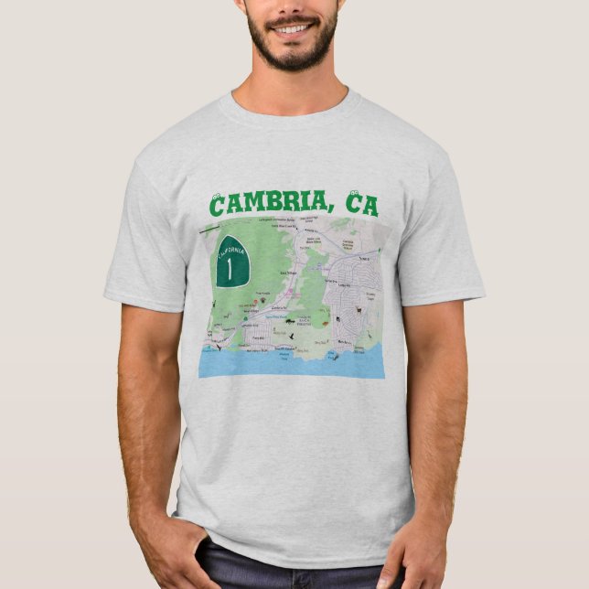 Cambria Landkarte T - Shirt (Vorderseite)