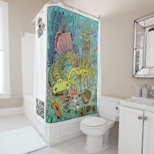 Cambrian Life Shower Vorhang