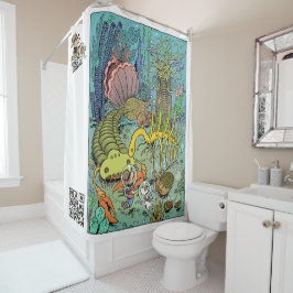 Cambrian Life Shower Vorhang