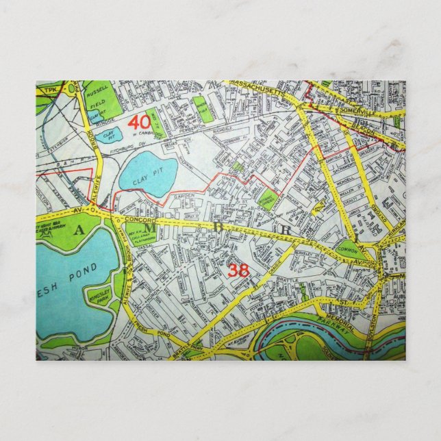 CAMBRIDGE, MA Carte Postale Carte Vintage (Devant)