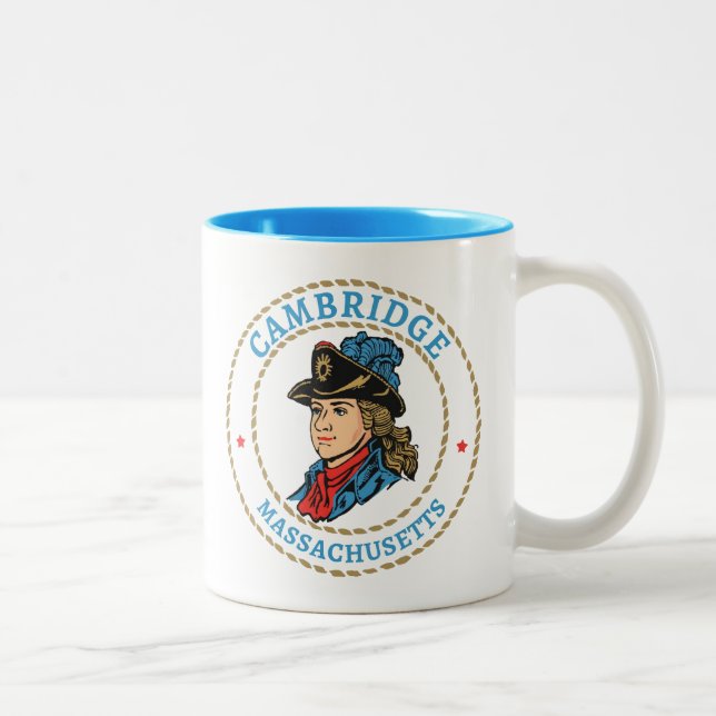 Cambridge Massachusetts Colonial Zweifarbige Tasse (Rechts)