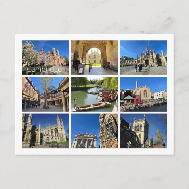 Cambridge Postkarte (Vorderseite)