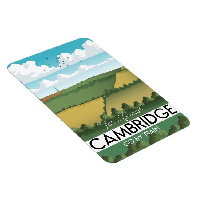 Cambridge Train Travel Poster Magnet (Rechte Seite)