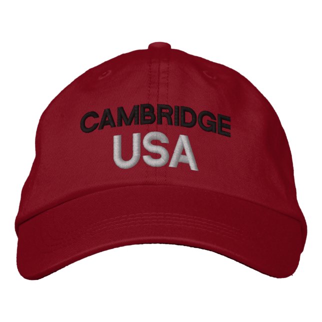 Cambridge USA Bestickte Baseballkappe (Vorderseite)