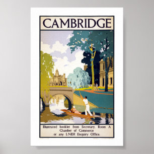 Cambridge Vintage Reiseplakat Restauriert Poster