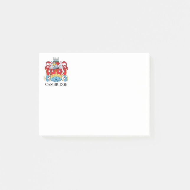 Cambridge-Wappen Post-it Klebezettel (Vorderseite)