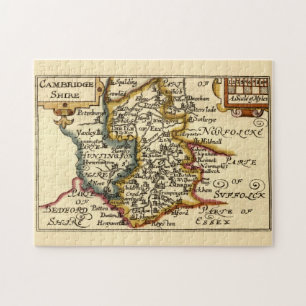 Cambridgeshire Landkreis England Alte antike Karte
