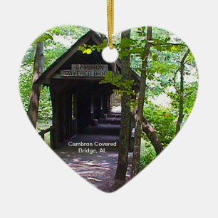 Cambron Covered Bridge, Madison County, Alabama Keramik Ornament