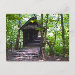 Cambron Covered Bridge, Madison County, Alabama Postkarte