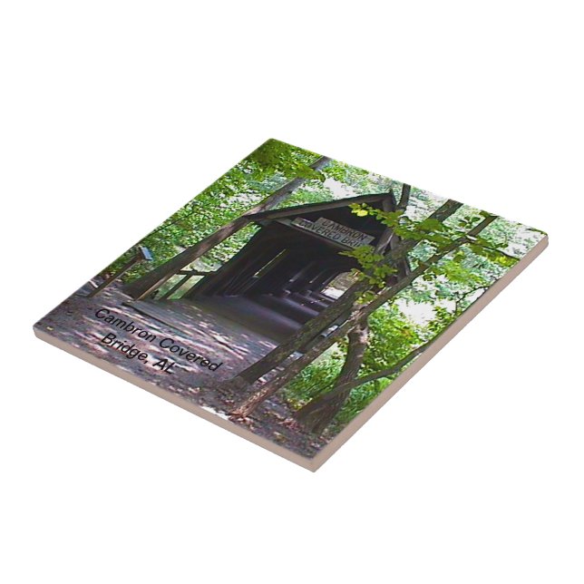 Cambron Covered Bridge, Madison Landkreis, Alabama Fliese (Seite)