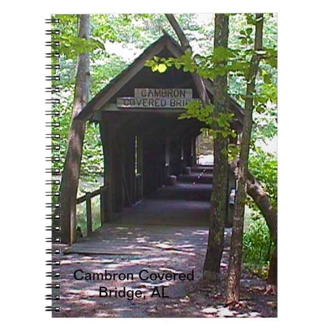 Cambron Covered Bridge, Madison Landkreis, Alabama Notizblock (Vorderseite)