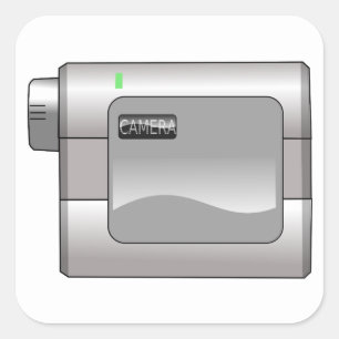 Camcorder Quadratischer Aufkleber