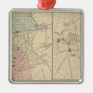 Camden, Atlantic City, Woodbury, Mt Holly Silbernes Ornament