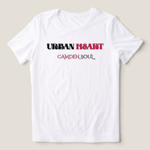 CAMDEN CITY LIEBE URBAN HEART Schwarz-Karmesinrot Tri-Blend Shirt