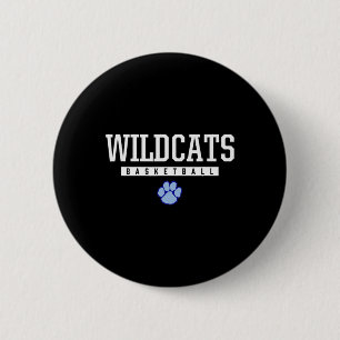 Camden County Wildcats Logo Sketll Hs Button