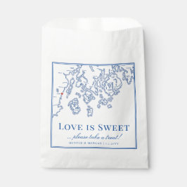 Camden Maine Map Liebe ist süß Geschenktütchen