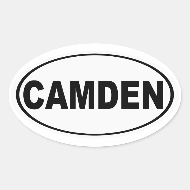 Camden Maine Ovaler Aufkleber (Vorderseite)