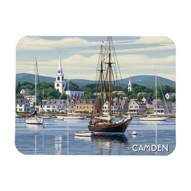 Camden Maine Reise Magnet (Horizontal)