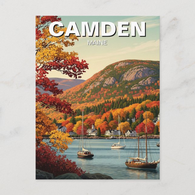Camden Maine Travel Postkarte (Vorderseite)