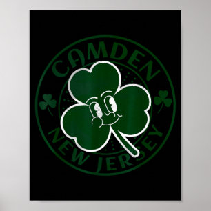 Camden New Jersey Irischer Shamrock Nj Retro-Souve Poster