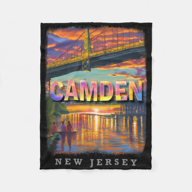 Camden New Jersey Nj Waterfront Delight Sd599  Fleecedecke (Vorderseite)
