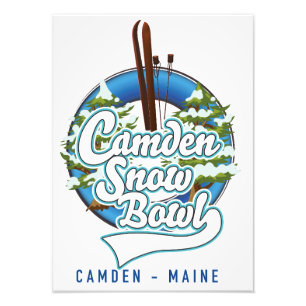 Camden Snow Bowl Ski Logo. Fotodruck