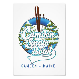 Camden Snow Bowl Ski Logo. Fotodruck