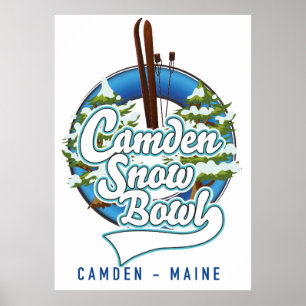 Camden Snow Bowl Skilogo. Poster