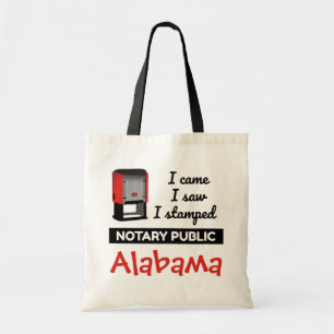 Came Saw Stempel Notar Public Briefmarken Alabama Tragetasche