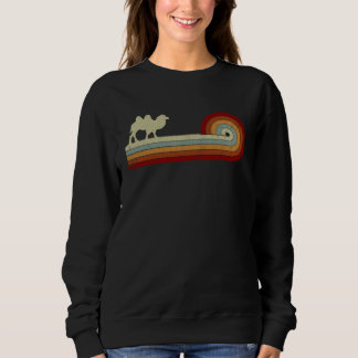 Camel Animal  Men Women Retro Style Distressed Sweatshirt