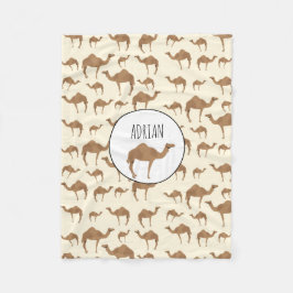 Camel Animal Pattern Individuelle Name Fleecedecke