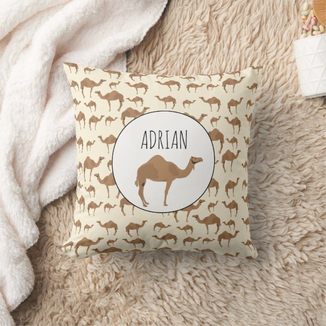 Camel Animal Pattern Individuelle Name Kissen (Decke)