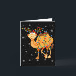 Camel Animal Weihnachtsmannmütze Ugly Christmas Tr Karte<br><div class="desc">Camel Animal Weihnachtsmannmütze Ugly Christmas Tree Lights</div>