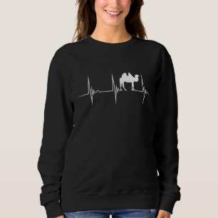 Camel Arabian Camel Animal Camel Heartbeat Ekg Pu Sweatshirt