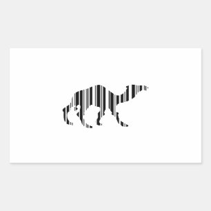 Camel Bar Code Muster Rechteckiger Aufkleber