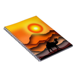 Camel bei Sunset Desert Notebook - Malerei Notizblock