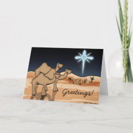 Camel Bethlehem Weihnachtskarte Feiertagskarte