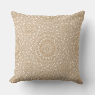Camel Brown Mandala Muster Design Kissen