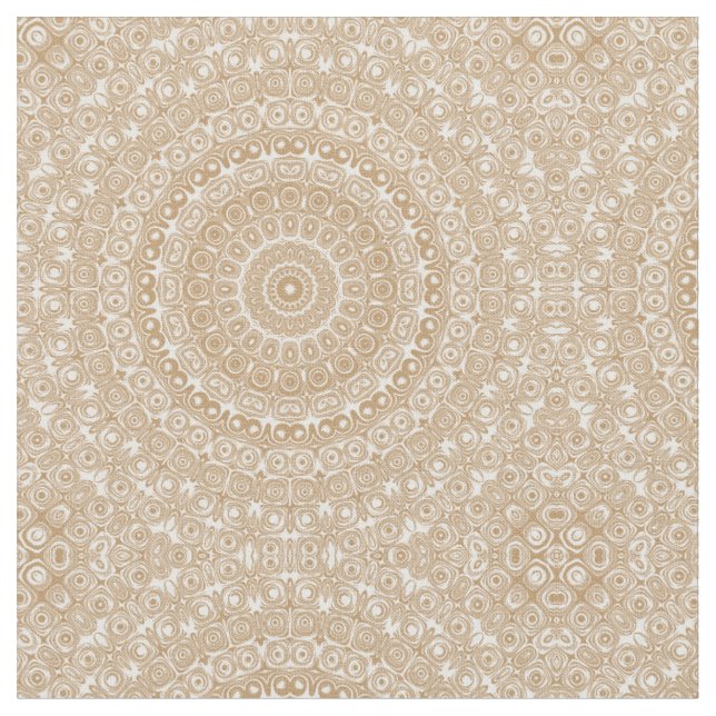Camel Brown Mandala Muster Design Stoff (Nahaufnahme)