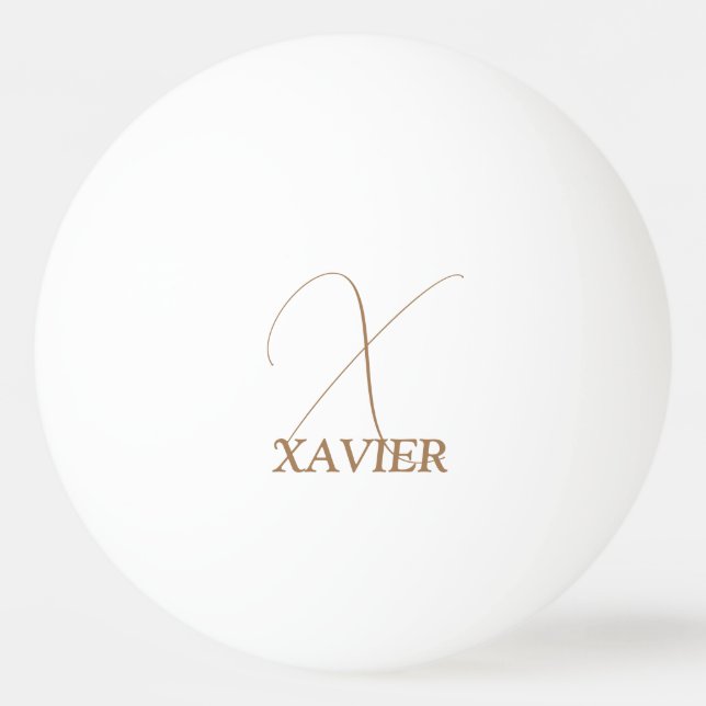 Camel Brown Mit Monogramm Ping Pong Ball Tischtennisball (Vorderseite)