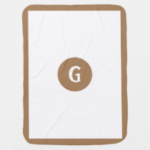 Camel Brown Niedlich Monogram Personalisiert Name