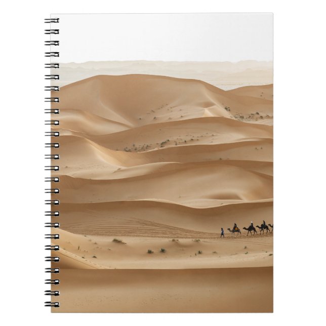 Camel Caravan, Sahara Sonnenuntergang, Marokko Notizblock (Vorderseite)