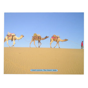 Camel Caravan, Thar Desert, Indien Notizblock