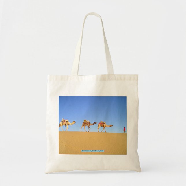 Camel Caravan, Thar Desert, Indien Tragetasche (Vorne)