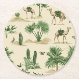 "Camel Caravan Untersetzer" Runder Pappuntersetzer