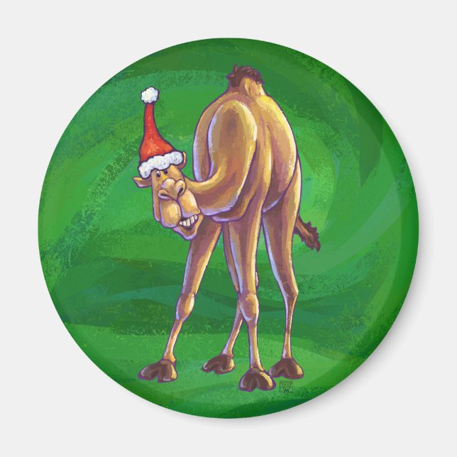 Camel Christmas auf Green Magnet (Vorne)