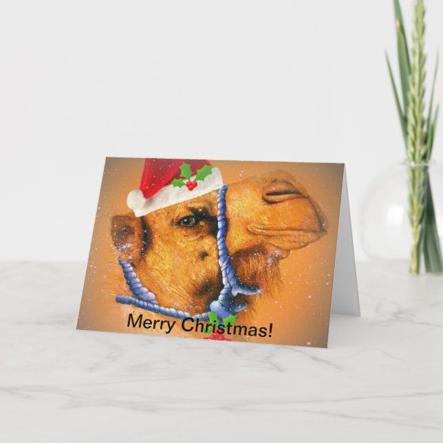 Camel Christmas Card Feiertagskarte (Vorderseite)
